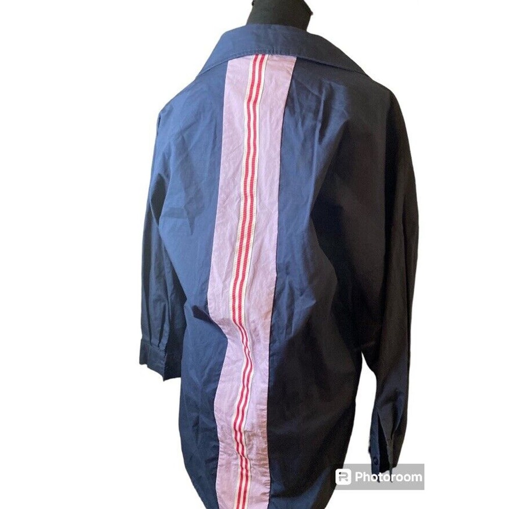 Caryn Lawn Womens Blue Purple Stripe Preppy Dress Back Stripe Navy Size M